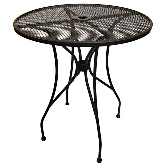 H&D Seating Round  Wrought Iron Mesh Top Table with Bar Height Base