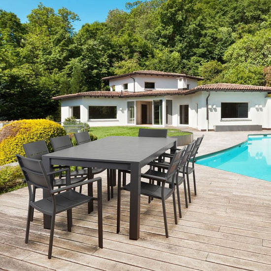 International Home Miami Atlantic Koningsdam 9 Piece Rectangular Patio Dining Set