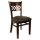 H&D Seating Lattice Back Wood Chair