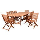 International Home Miami Amazonia Brandon 9 Piece Rectangular Patio Dining Set