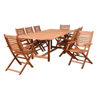 International Home Miami Amazonia Brandon 9 Piece Rectangular Patio Dining Set