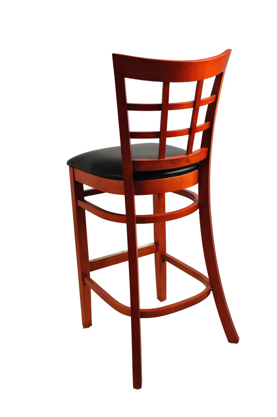 H&D Seating Window Back Series Wood Bar Stool