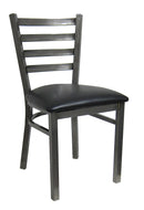 H&D Seating Ladder Back Clear Coat Metal Chair - Set of 2