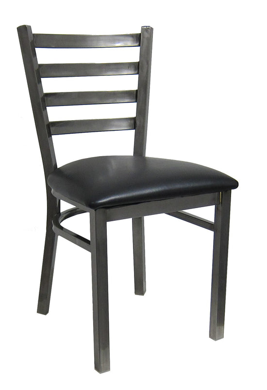 H&D Seating Ladder Back Clear Coat Metal Chair - Set of 2