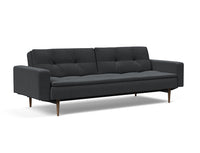 Innovation Living Dublexo Sofa With Arms in Dark Wood/Stainless Steel