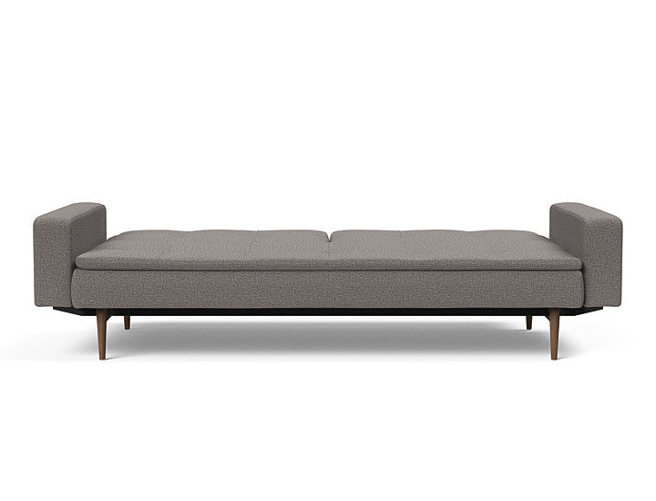 Innovation Living Dublexo Sofa With Arms in Dark Wood/Stainless Steel