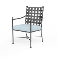 Sunset West Provence Wrought Iron Dining Chair With Cushion