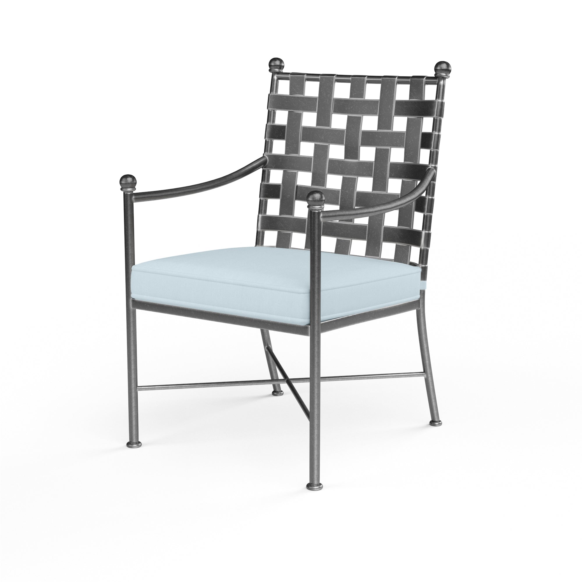Sunset West Provence Wrought Iron Dining Chair With Cushion