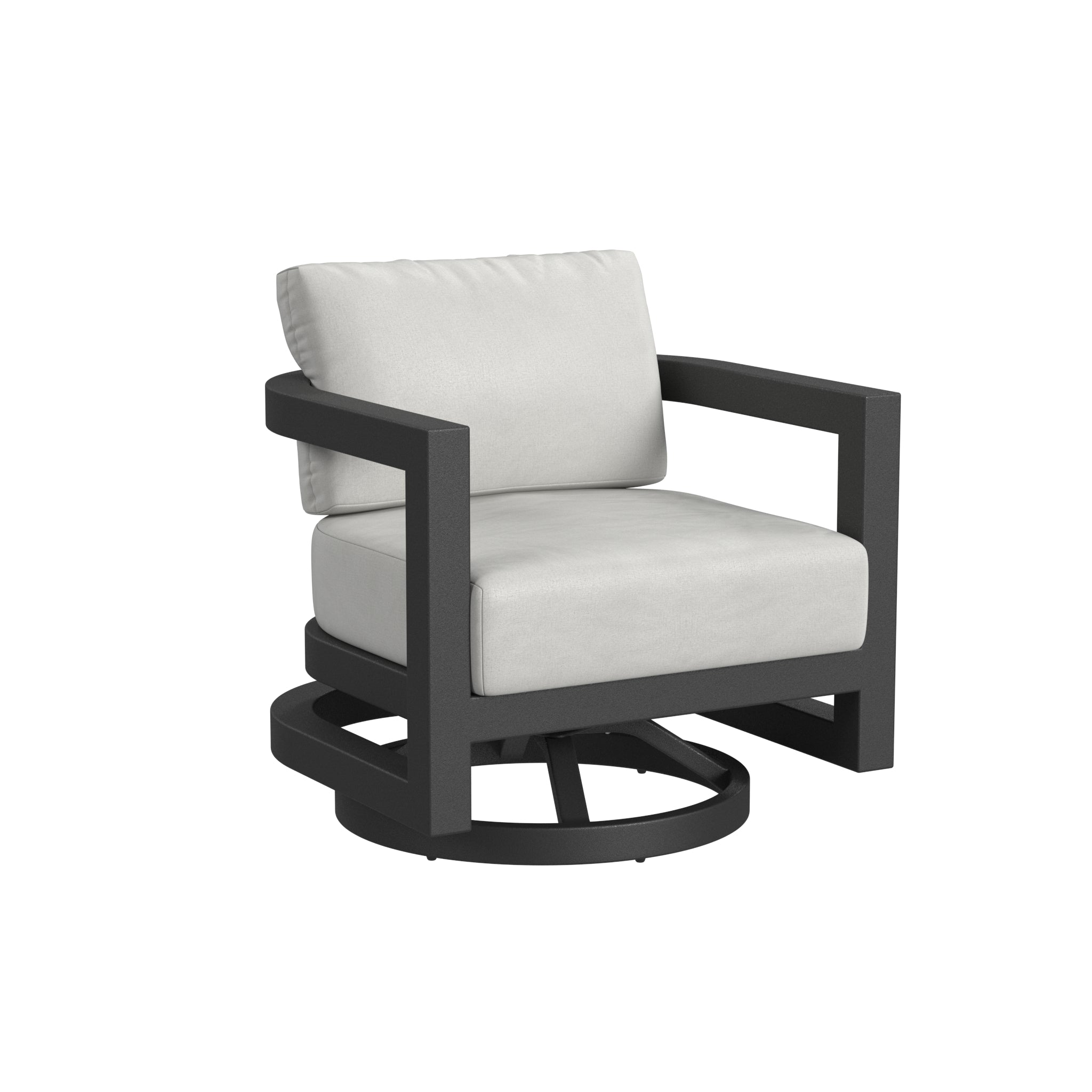 Sunset West Malibu Swivel Chair in Cast Silver - No Welt