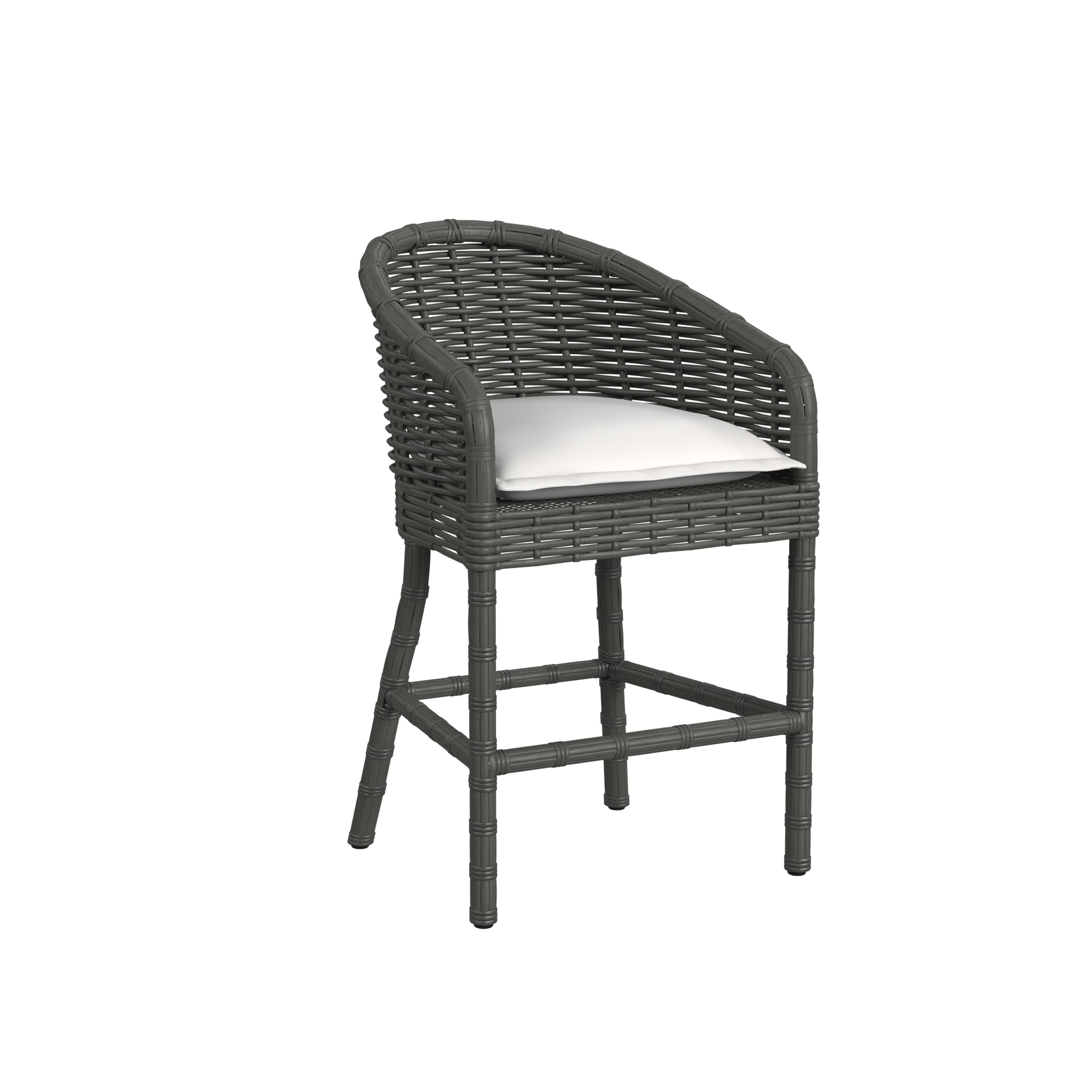 Sunset West Cabo Counter Stool in Soothe Pearl with Flange Welt