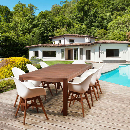 International Home Miami Amazonia Charlotte Deluxe 9 Piece Rectangular Patio Dining Set
