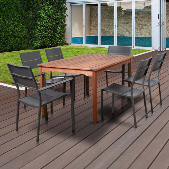 International Home Miami Amazonia Koningsdam 7 Piece Rectangular Patio Dining Set