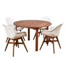 International Home Miami Amazonia Charlotte Deluxe 5 Piece Round Patio Dining Set