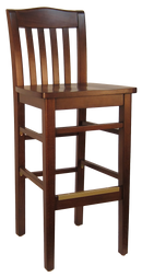 H&D Seating Crown Back Series Wood Bar Stool