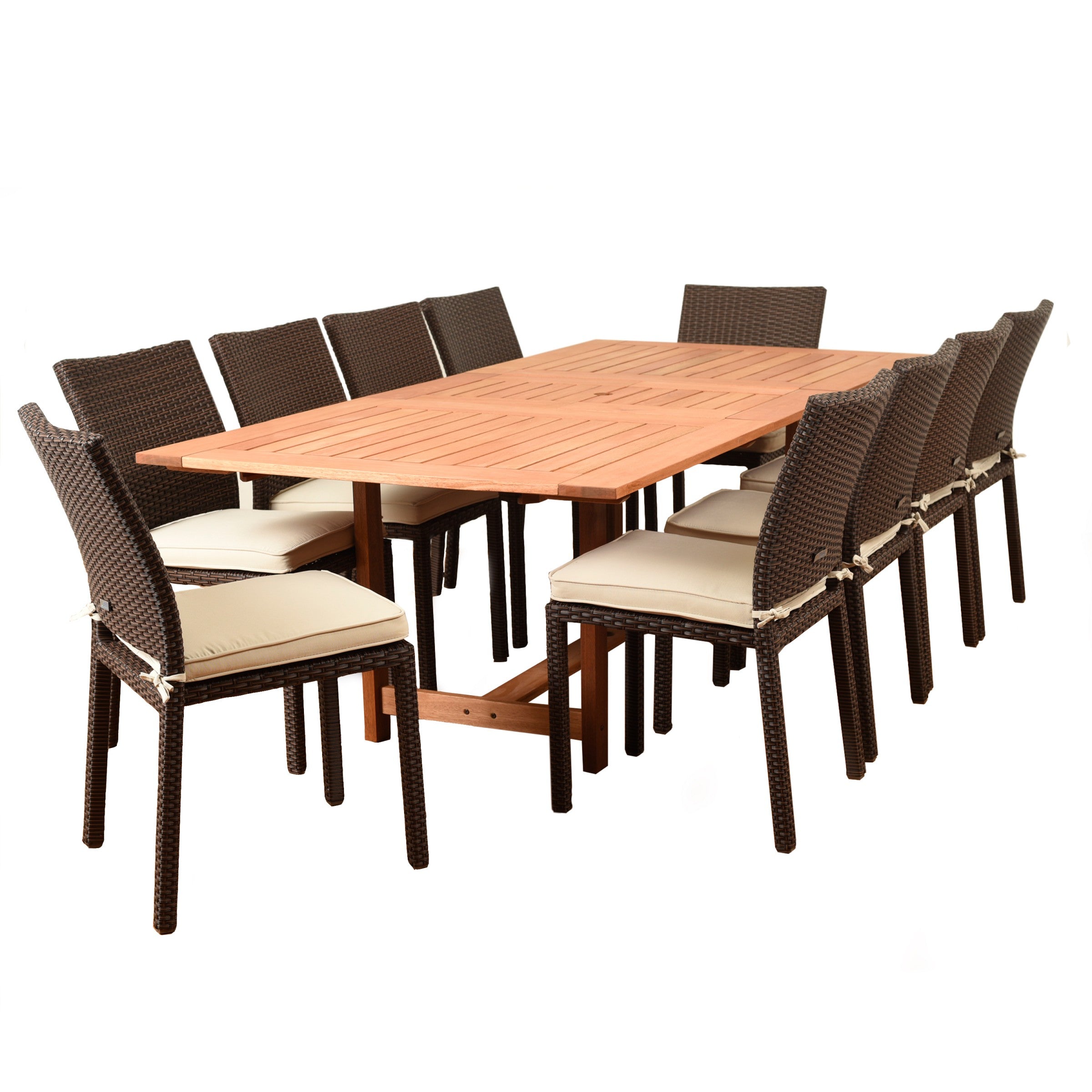 International Home Miami Amazonia Damian 11 Piece Rectangular Patio Dining Set