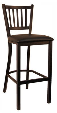 H&D Seating Vertical Back Metal Barstool