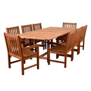 International Home Miami Amazonia Bristol 9 Piece Rectangular Patio Dining Set