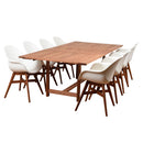 International Home Miami Amazonia Charlotte Deluxe 9 Piece Rectangular Patio Dining Set