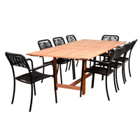 International Home Miami Amazonia Oosterdam 9 Piece Rectangular Patio Dining Set