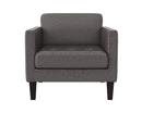 Sunpan Karmelo Armchair Cognac/Vintage Charcoal Leather