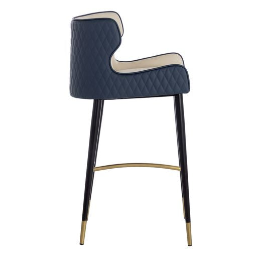 Sunpan Gianni Barstool - Dillon Cream-Dillon Thunder / Dillon Stratus-Dillon Black