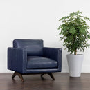 Sunpan Rogers Armchair Cortina Black / Cortina Ink / Shalimar Tobacco Leather