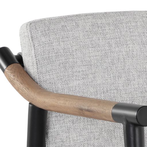 Sunpan Meadow Dining Armchair - Vault Fog / Heather Ivory Tweed