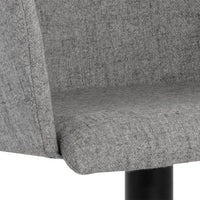 Sunpan Griffin Swivel Dining Armchair in November Grey - Bravo Cognac / Town Grey - Roman Grey