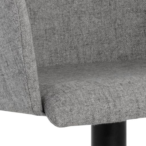 Sunpan Griffin Swivel Dining Armchair in November Grey - Bravo Cognac / Town Grey - Roman Grey