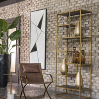 Sunpan Willis Lounge Chair - Brown Leather