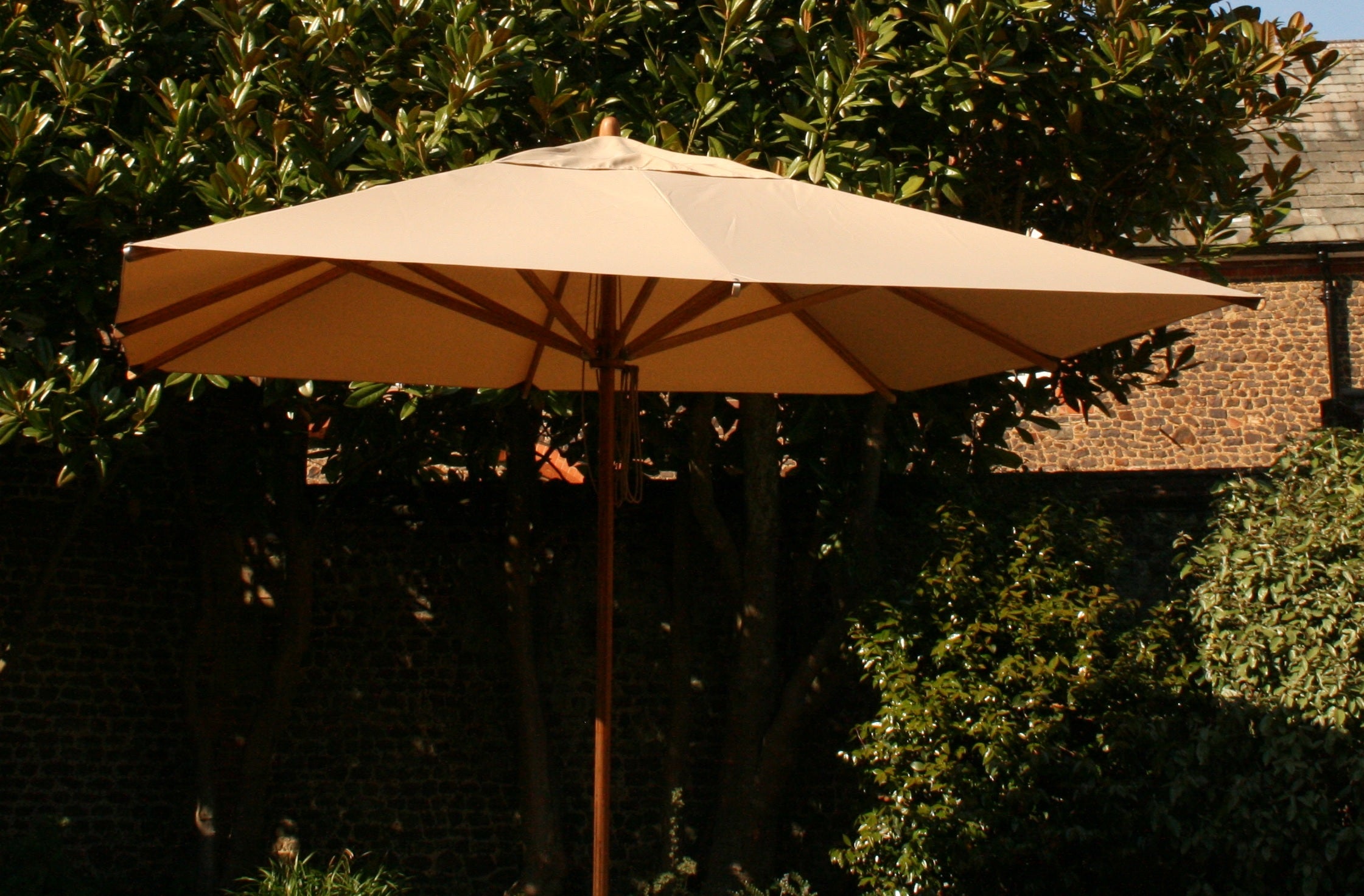Bambrella Levante 2.6m Square Bamboo Umbrella