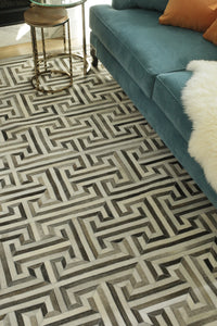 Exquisite Rugs Natural Hide Cowhide Silver Area Rug
