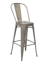 Florida Seating Industrial Barstool - Antique Bronze & White Wash