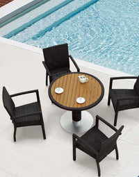 Florida Seating Hand Woven PE Synthetic Wicker Arm Chair - WIC-01