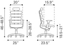 Zuo Modern Unico Office Chair in Black/White