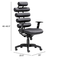 Zuo Modern Unico Office Chair in Black/White