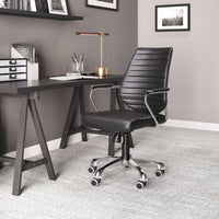 Zuo Modern Enterprise Low Back Office Chair Black/White/Espresso/Orange