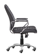 Zuo Modern Enterprise Low Back Office Chair Black/White/Espresso/Orange