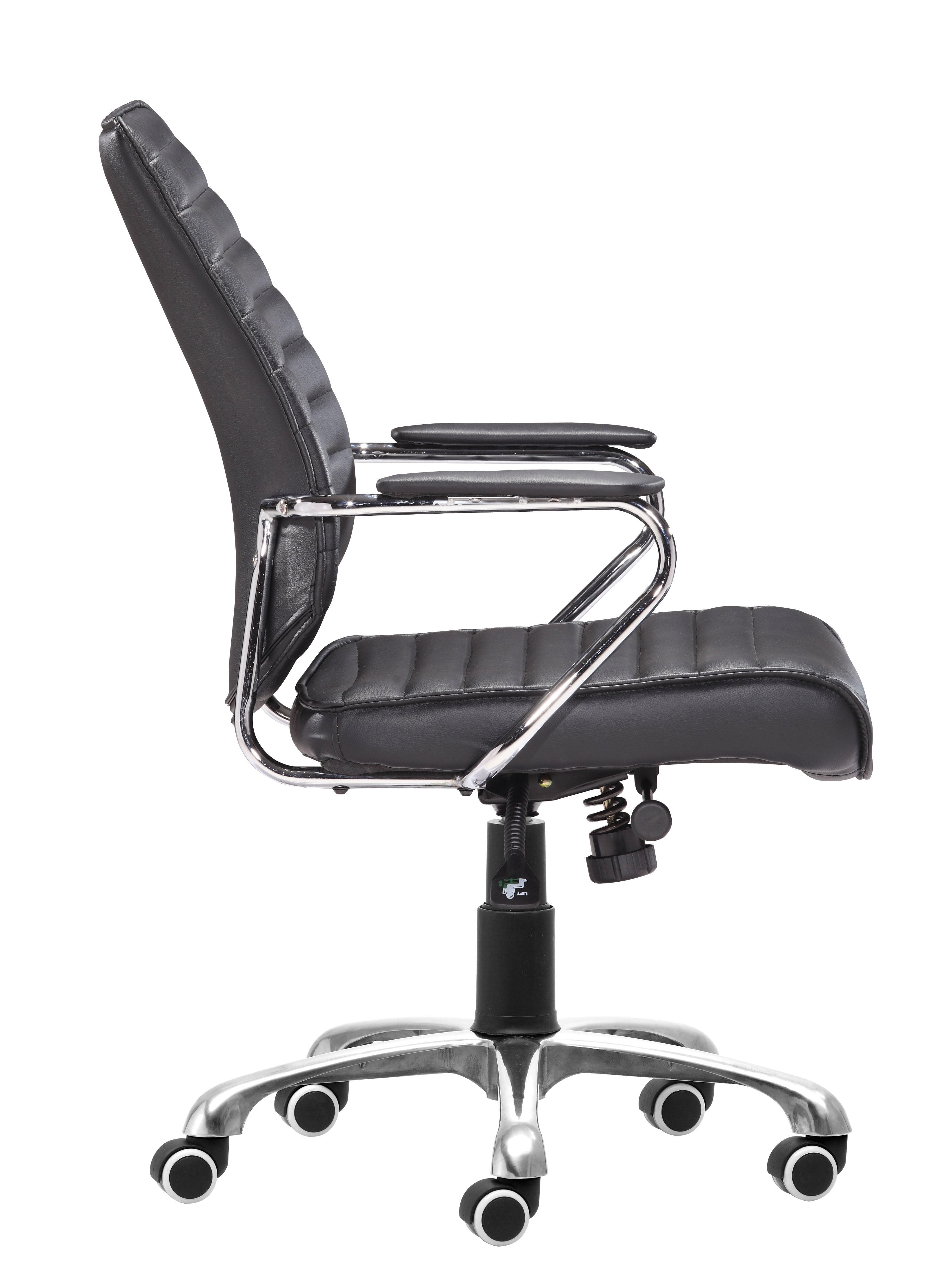 Zuo Modern Enterprise Low Back Office Chair Black/White/Espresso/Orange