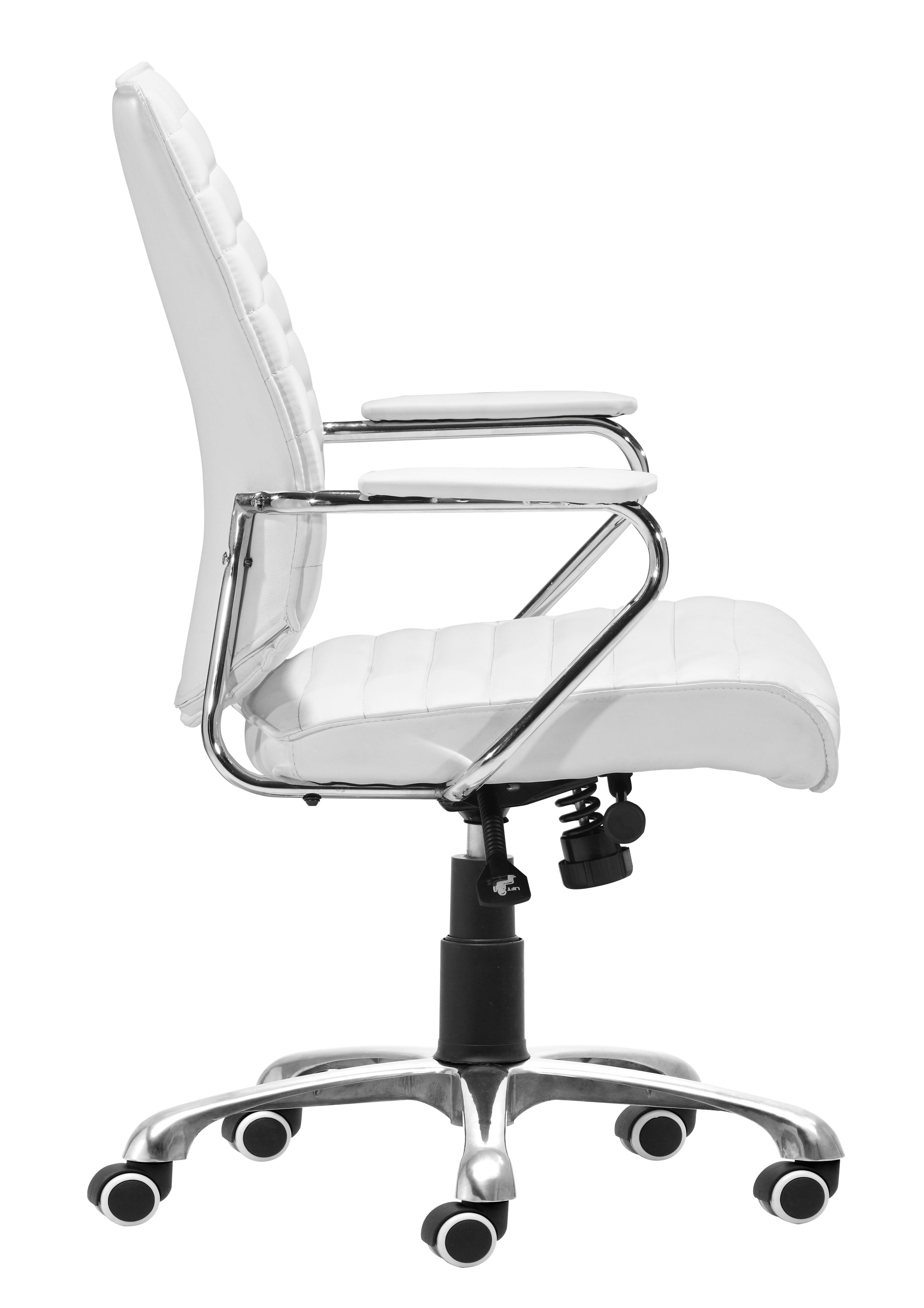 Zuo Modern Enterprise Low Back Office Chair Black/White/Espresso/Orange