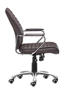 Zuo Modern Enterprise Low Back Office Chair Black/White/Espresso/Orange