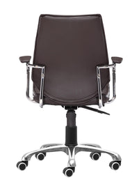 Zuo Modern Enterprise Low Back Office Chair Black/White/Espresso/Orange