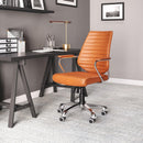 Zuo Modern Enterprise Low Back Office Chair Black/White/Espresso/Orange