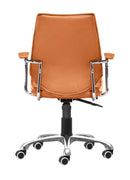Zuo Modern Enterprise Low Back Office Chair Black/White/Espresso/Orange