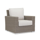 Sunset West Coronado Club Chair in Canvas Skyline with Self Welt