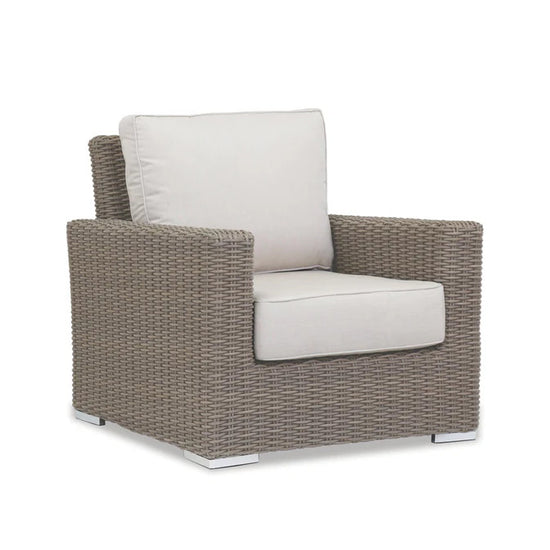 Sunset West Coronado Club Chair in Canvas Skyline with Self Welt