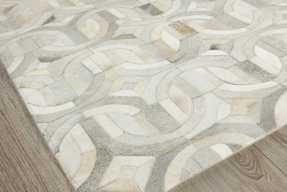 Exquisite Rugs Natural Hide Cowhide Silver Area Rug