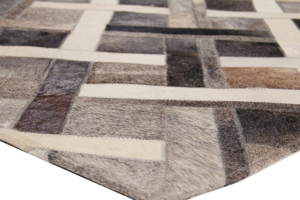 Exquisite Rugs Natural Hide Cowhide Silver Area Rug