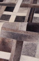 Exquisite Rugs Natural Hide Cowhide Silver Area Rug