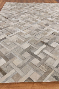 Exquisite Rugs Natural Hide Cowhide Silver Area Rug